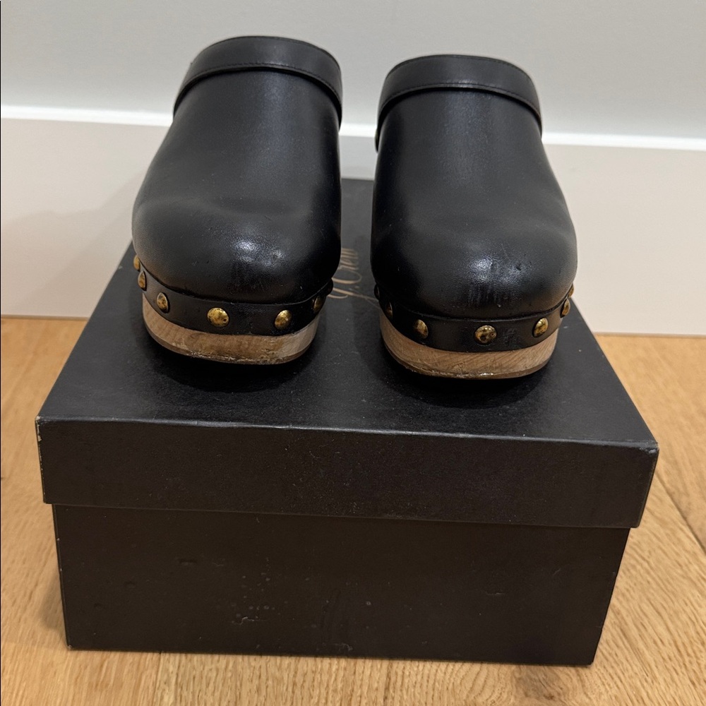 J. Crew convertible leather clogs Black. Sz 7 w box - Picture 7 of 10